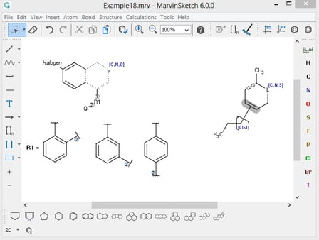 Figure1. Marvin Sketch interface