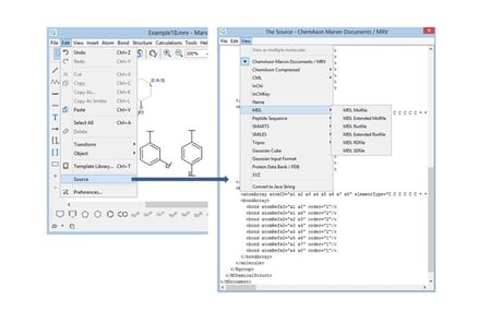 Figure 3. Structure source under “Edit” menu