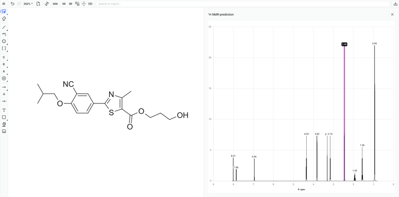 NMR predictor Marvin
